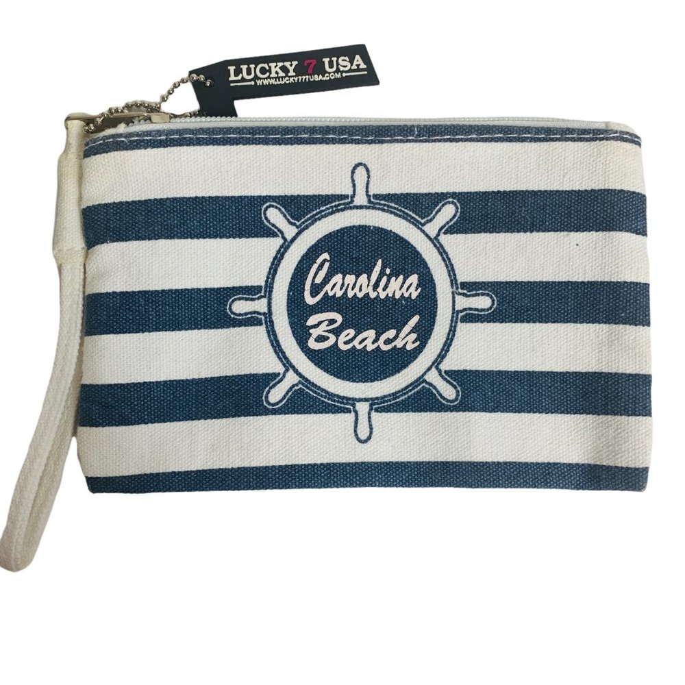 Lucky 7 USA Carolina Beach Wristlet Purse NWT